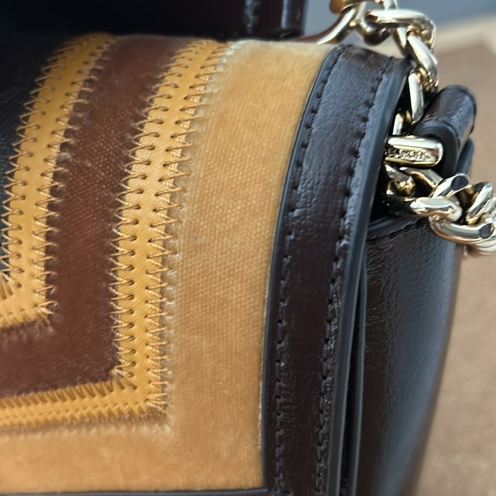 Michael Kors Kinsley Medium shoulder Flap Crossbody Marigold multi Color. EUC - Picture 15 of 16